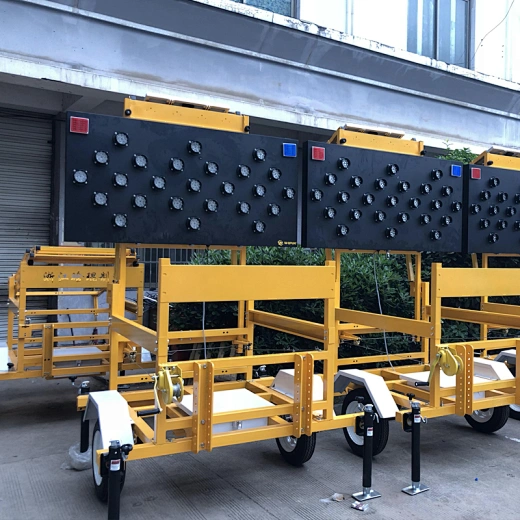 Solar trailer mounted arrow board